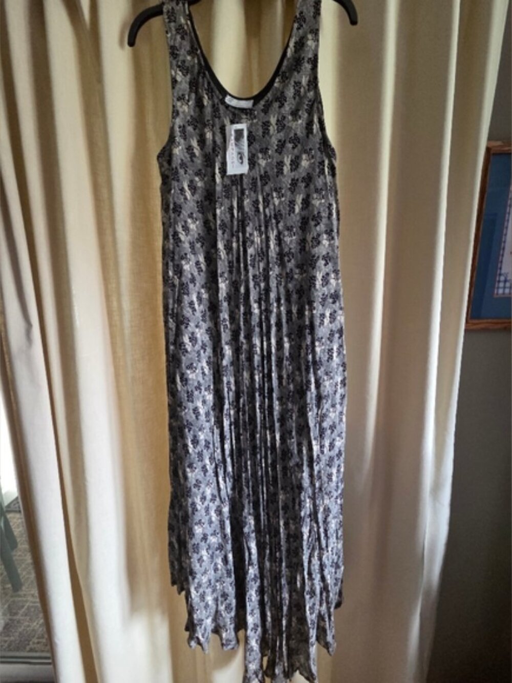 Harem Style Dark Gray Asymmetrical Dress Perfect for Lagenlook Style - Picture 13 of 16